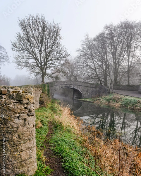 Fototapeta ancient stone bridge at Irish canal