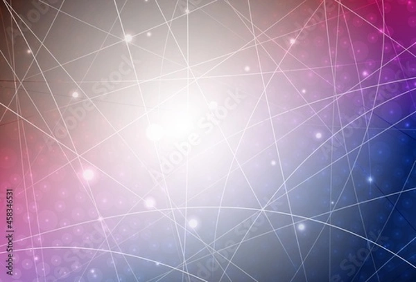 Obraz Dark Blue, Red vector texture with colored lines.