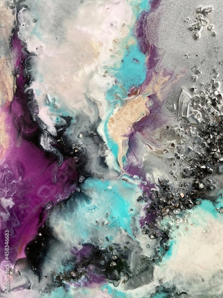 Fototapeta resin abstract glitter dark background