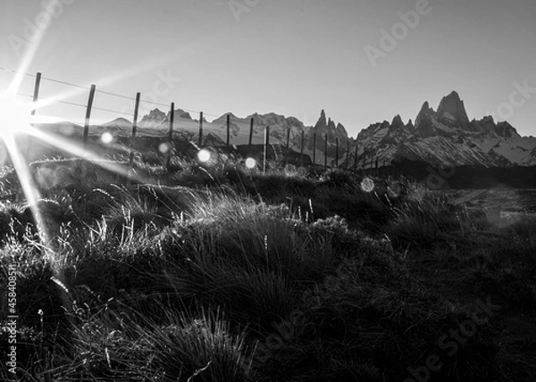 Fototapeta Sunset at Patagônia Argentina, El Chaltén