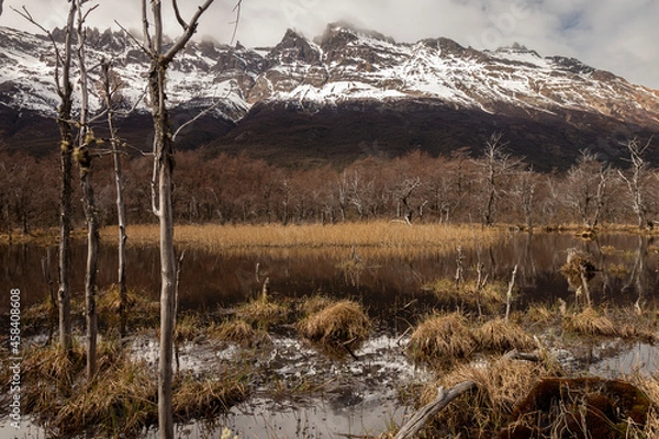 Fototapeta Mountain's reflection on the lake