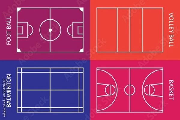 Fototapeta sports field design.  very suitable for icon templates, banners, backgrounds, etc.