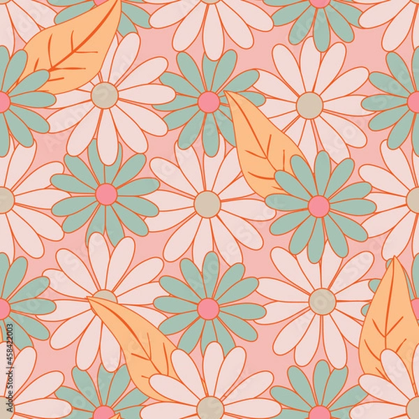 Fototapeta Floral Cluster Repeating Vector Seamless Pattern