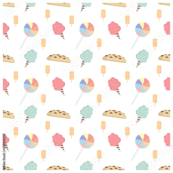 Obraz seamless pattern with sweets and candies