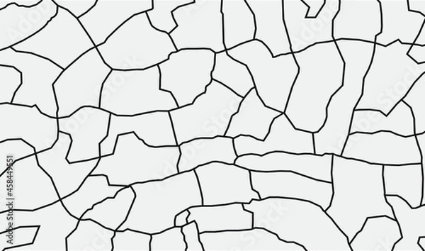 Fototapeta cracks on wall simple flat vector illustration
