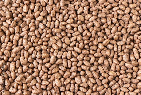 Obraz Chocolate rice background view from above
