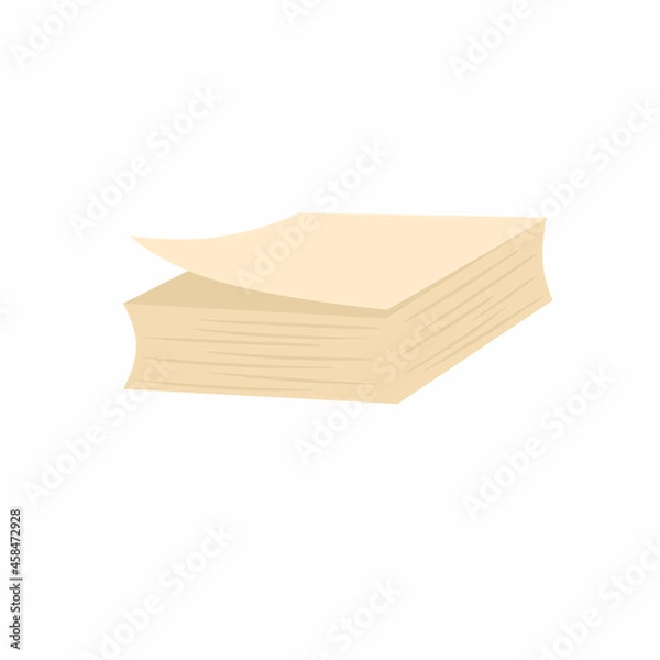 Obraz paper yellow stickers for the office. 2d vector