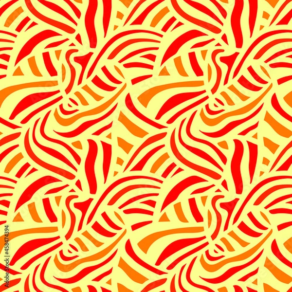 Obraz Seamless geometric pattern, eps10 vector illustration. hand drawing