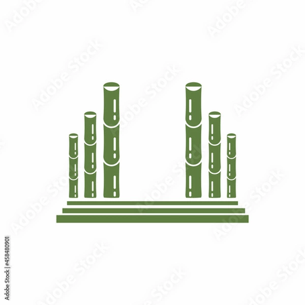 Fototapeta Bamboo Logo Template vector icon illustration design