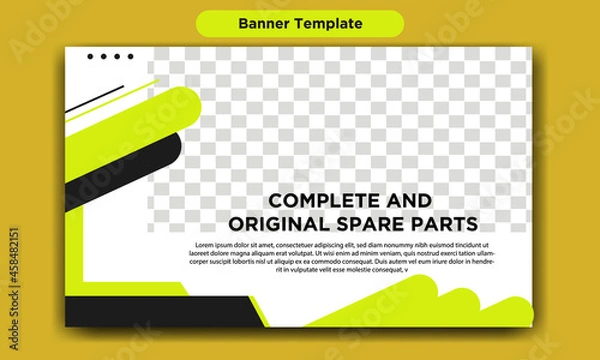 Obraz automotive workshop banner template design