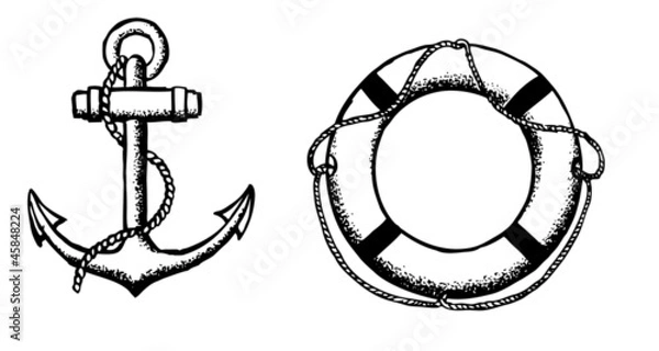 Obraz Anker Rettungsring