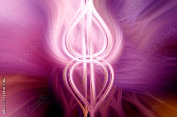 Fototapeta abstract glowing flower. bright rays background. psychedelic color background