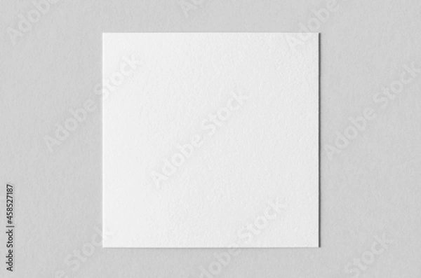 Fototapeta Textured invitation card or flyer mockup, square size.