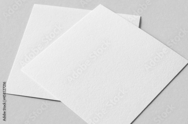 Fototapeta Textured invitation card or flyer mockup, square size.