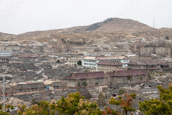 Fototapeta View of Kaesong city in North Korea