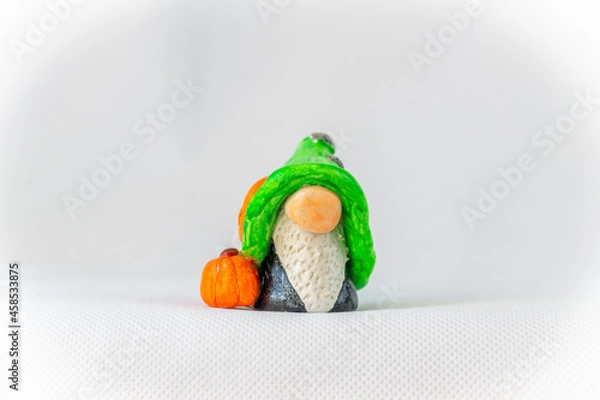 Obraz Frankenstein Gnome on a White Background