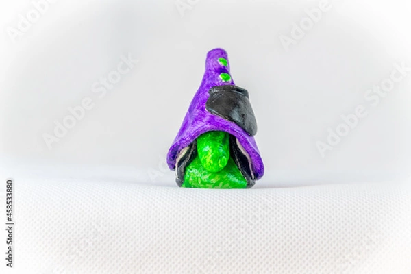 Obraz Witch Gnome on a White Background 