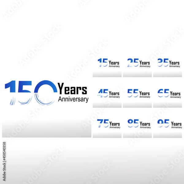 Obraz Year Anniversary Set Elegant Vector Template Design Illustration