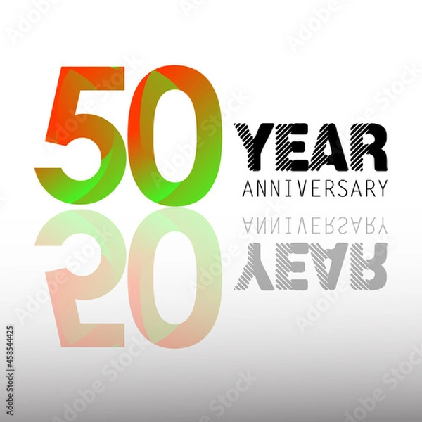 Obraz 50 Year Anniversary Elegant Vector Template Design Illustration