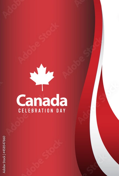 Obraz Happy independence day of canada. template, background. Vector illustration