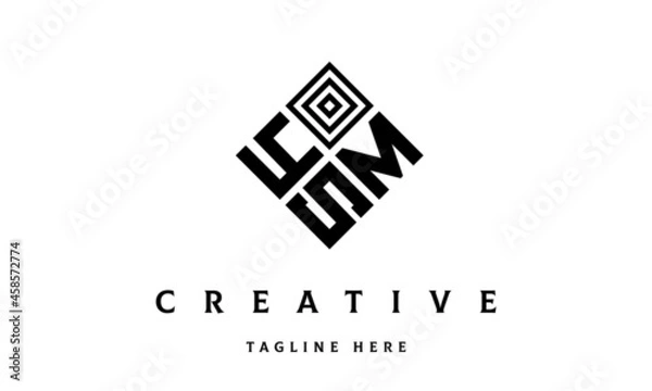 Obraz YMS rectangle three latter logo vector