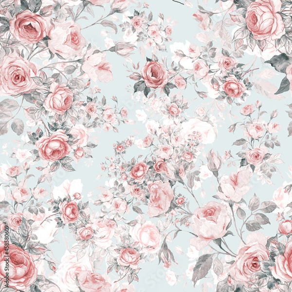 Obraz Lovely seamless floral pattern delicate roses