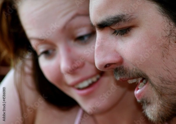 Obraz paar am laptop