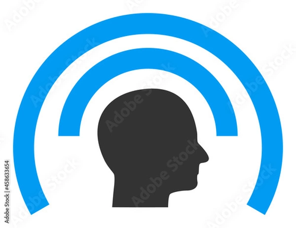 Fototapeta Psi waves vector illustration. Flat illustration iconic design of Psi waves, isolated on a white background.