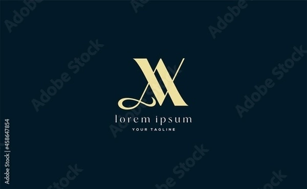 Obraz Letter av va logo design element