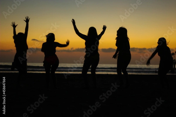 Fototapeta siluetas chicas matanchen san blas 7