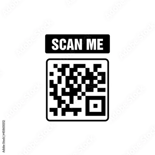 Fototapeta Scan me icon. Symbol or emblem. vector illustration
