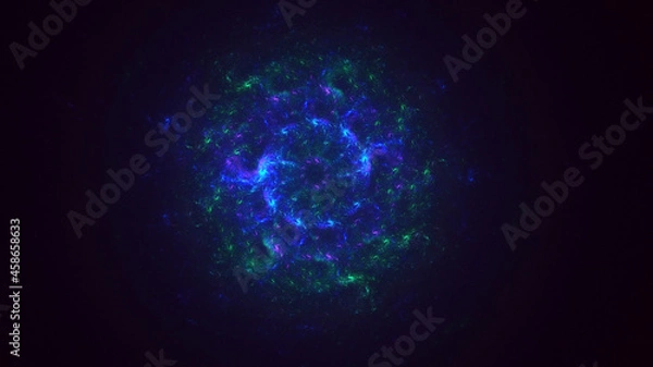 Fototapeta 3D rendering abstract round light background