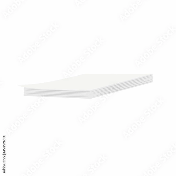 Obraz stack of white papers. cartoon isolated 2d vector