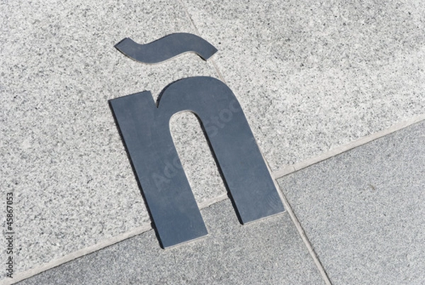 Obraz Letter Ñ. eñe © ddrash