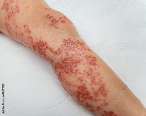 Fototapeta Close up enterovirus on baby body