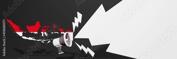 Obraz Black Friday banners for business and year-end discounts to increase sales or turnover in the country of Indonesia in 3d rendering