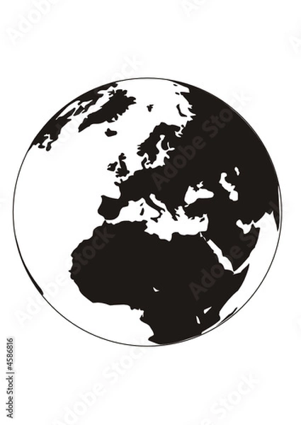 Obraz Globus ohne Gitternetz