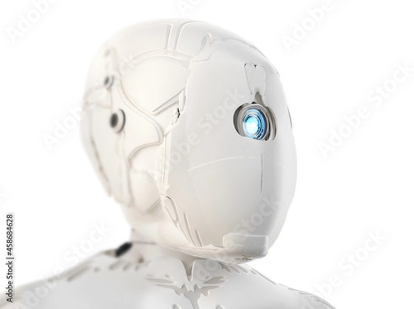 Fototapeta robot artificial intelligence humanoid 3d-illustration