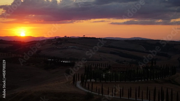 Obraz sunset in the mountains