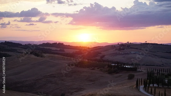 Obraz sunset in the mountains