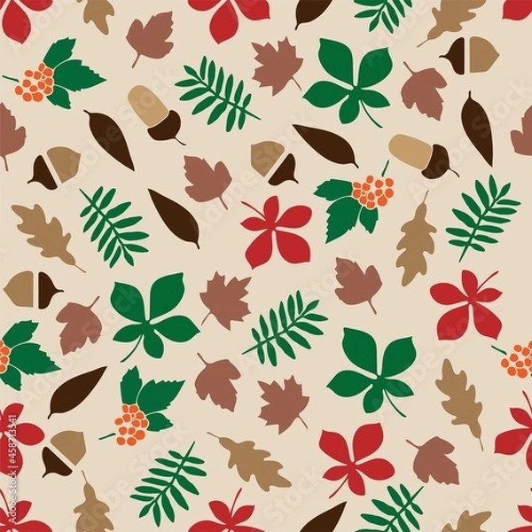 Obraz Seamless autumn pattern