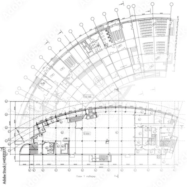 Obraz Architectural background. Part of architectural project