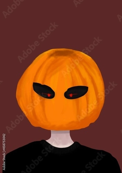 Fototapeta Pumpkin head