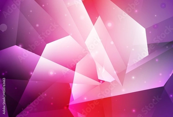Fototapeta Light Purple, Pink vector layout with lines, triangles.