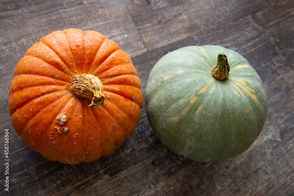 Obraz Bright fresh round-shaped pumpkins