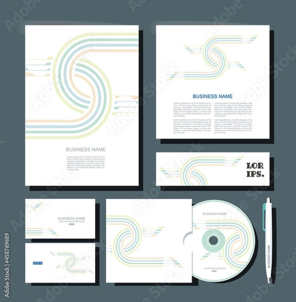 Fototapeta Corporate identity template. Vector company style for brandbook and guideline.