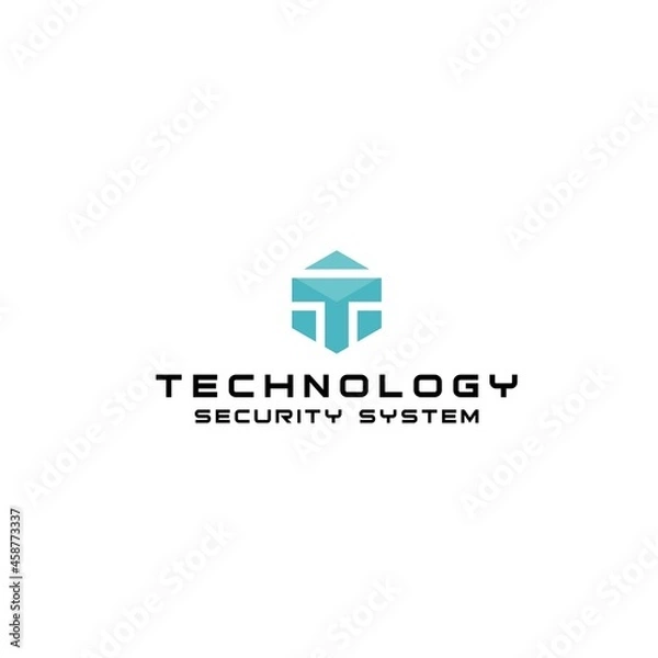 Obraz Modern Technology Logo Design with Letter T.  Featuring Abstract System and Business Elements for Estate and Home Industry