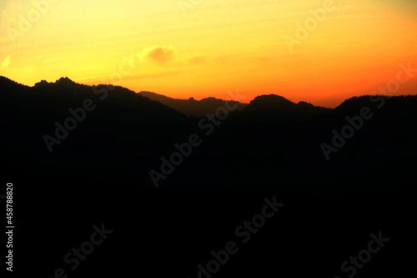 Obraz sunset in the mountains