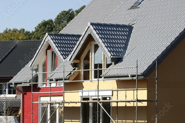 Obraz Doppelhaushälften im Bau