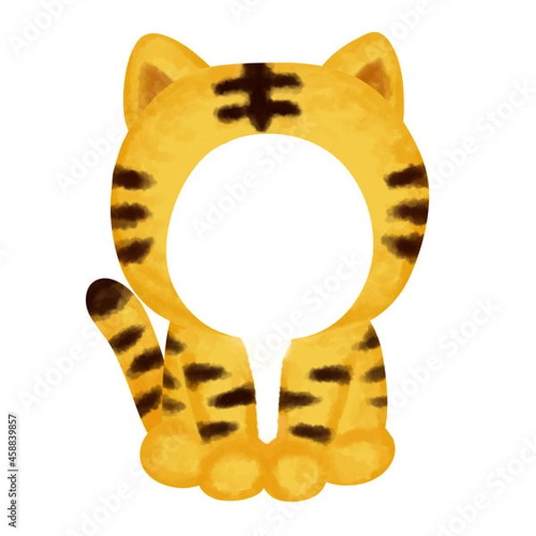 Obraz 子供の虎の顔はめパネル　着ぐるみ　年賀状素材
